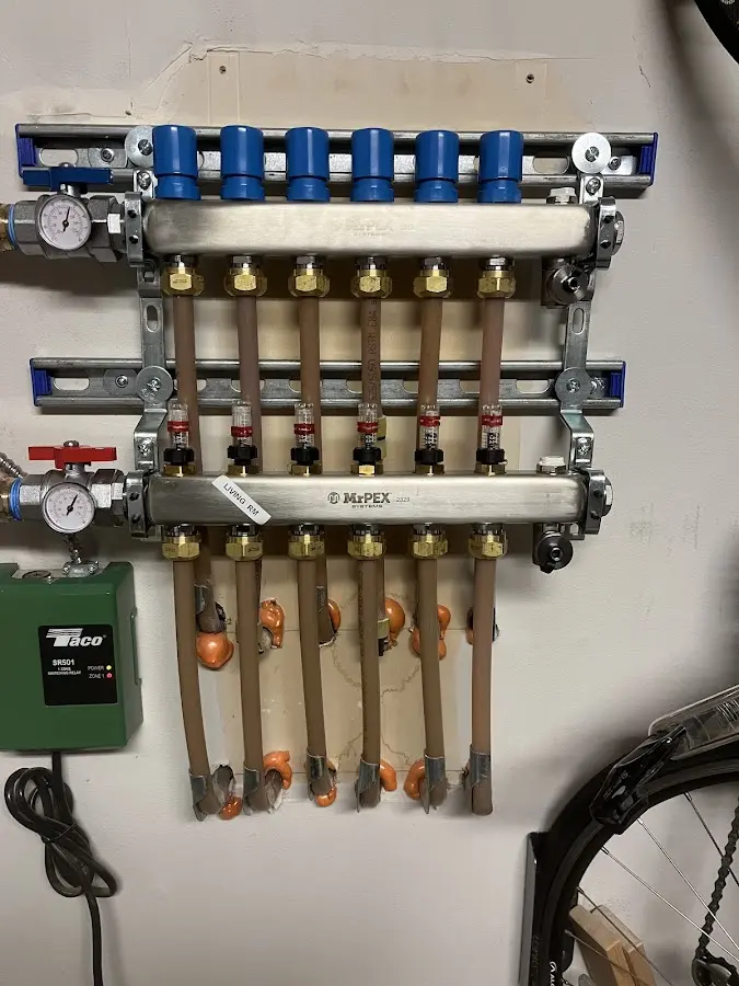 Plumber performing Gas Line Installation at a residential property in Aledo